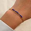 Natural Lapis Lazuli Beads Link Bracelets AL8612-6-3