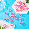 30Pcs UV Plating Acrylic Bead Caps PACR-TA0001-20A-5