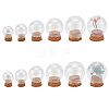 DELORIGIN 5 Sets 5 Style Round Iridescent Glass Dome Cover AJEW-DR0001-08-1