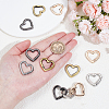 12Pcs 4 Colors Alloy Spring Gate Rings FIND-NB0006-20B-3