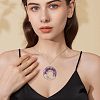 5Pcs 5 Styles Natural Amethyst & Rose Quartz & Aquamarine & Chakra Stone KK-HS0001-04-6