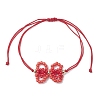 3Pcs 3 Colors Glass Seed Beads Braided Bead Bracelets BJEW-MZ00230-3