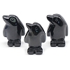 Natural Obsidian Carved Healing Penguin Figurines PW-WG12060-01-1