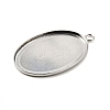 Tarnish Resistant 304 Stainless Steel Pendant Cabochon Settings X-STAS-K148-03-01-2