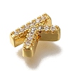Rack Plating Brass Micro Pave Clear Cubic Zirconia Beads KK-G500-30G-K-2
