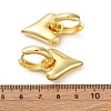 Heart Brass Hoop Earrings EJEW-D322-12G-01-5