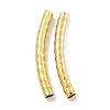 Brass Curved Tube Beads KK-B120-01D-G-1