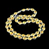 Electroplate Transparent Glass Beads Strands EGLA-G037-12A-AB03-3
