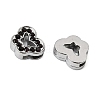 Alloy with Rhinestone Slide Charms RB-NH0002-03P-2