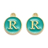 Golden Plated Alloy Enamel Charms LS-ENAM-Q437-15R-1