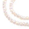 Electroplate Opaque Solid Color Glass Beads Strands EGLA-Q112-B17-2