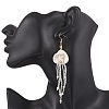 3 Pairs 304 Stainless Steel Gemstone & Glass Seed Beaded Jellyfish Dangle Earrings EJEW-MZ00529-3