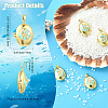4Pcs 2 Styles Brass Enamel Locket Pendants KK-CJ0005-56-2