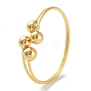 Round Balls Brass Bangles for Women BJEW-Z061-12G-1