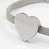 Valentines Gift for Girlfriend Women 304 Stainless Steel Mesh Bracelets X-BJEW-J038-47-2