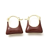 Brass Bag Hoop Earrings EJEW-A121-05G-2