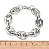 304 Stainless Steel Coffee Bean Link Chain Bracelets for Women Men LS-BJEW-F529-10B-P-4