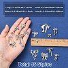 15Pcs 15 Styles Rack Plating Alloy Pendants FIND-YW0006-53P-3