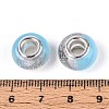Transparent Resin Rondelle European Beads RESI-N044-02D-3