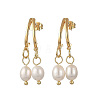 Natural Cultured Freshwater Pearl Dangle Earrings EJEW-JE07383-3