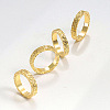 Brass Crushed Ice Pattern Finger Rings FS-WG1F485-04-3