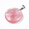 Cherry Quartz Glass Pendants X-G-R470-010-1