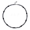 6MM Round Natural Map Stone and Column Natural Lava Rock Beaded Necklaces for Women Men LS-LV4865-3-1