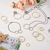 Yilisi 48Pcs 8 Style Alloy Linking Rings FIND-YS0001-12-7