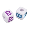 Opaque Acrylic Enamel European Beads AC-ACBA1794-04B-2