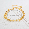 Vintage Beach Brass Round Ball Link Chain Double Layer Anklets for Women NU3457-4