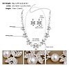 Alloy & Rhinestone Studs Earrings & Necklaces Set PW-WG15CAD-09-1