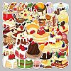 50Pcs Dessert PVC Self-Adhesive Stickers PW-WG54368-01-2