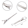 50Pcs Stainless Steel Alligator Hair Clip Findings STAS-CJ0001-163-2