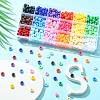 702pcs 18 Colors Opaque Plastic Beads KY-YW0001-41-5