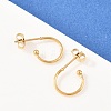 C-Shaped 304 Stainless Steel Stud Earrings X-EJEW-Z154-01G-01-3