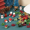 44pcs 10 style Christmas Handmade Lampwork Beads LAMP-TA0001-16-14