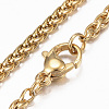 304 Stainless Steel Rope Chain Necklaces NJEW-H467-02G-1