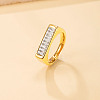 304 Stainless Steel & Crystal Rhinestone Finger Rings WG81AE1-02-1
