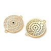 Brass Micro Pave Clear Cubic Zirconia Connector Charms CU-CBA4579-03G-B-3
