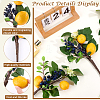 6Pcs Lemon & Blueberry Silk Cloth & Foam Artificial Plants AJEW-GA0009-26-3