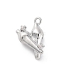 Brass Rhinestone Pendants KK-E793-12P-1