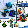 Microwave Kiln Hot Melt Glass Cabochons FIND-SP0004-58B-6