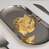 304 Stainless Steel Vintage Leaf Open Cuff Bangles for Women EU1082-2