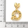 Brass Micro Pave Colorful Cubic Zirconia Pendants KK-P281-01G-Q-3