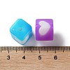 Two Tone Opaque Acrylic Beads X-SACR-I005-03-3