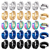 30Pcs 5 Colors 304 Stainless Steel Hoop Earrings EJEW-PH0001-45-1