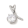 Micro Pave Clear Cubic Zirconia Pendants KK-S351-02P-02-1