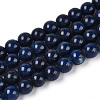 Dyed Natural Mashan Jade Round Beads Strands G-T139-6mm-67G-1