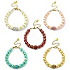 5Pcs 5 Styles 8mm Round Glass Pearl Beaded Bracelets BJEW-JB10034-S-1