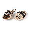 Electroplated Natural Shell Pendants BSHE-T015-02-2